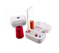 Hemline Automatic Battery Operated Bobbin Winder, White, 11 x 15 x 9cm