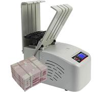 Automatic Bill Bundling Machine, 300W Semi-Automatic Helix Driven Money Binding with LCD Display, Intelligent Banknote Invoice Strapping Machine