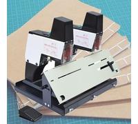 Automatic Binding Machine, 9-Speed Electric Saddle Stapler with Foot Pedal for Flat & Vertical Binding, Efficient Document Organization