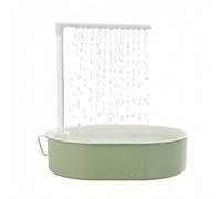 Automatic Bird Bath - Built In Pump, Continuous Flow Spray, Portable Indoor Tub, Small Medium Birds | Cage Balcony Patio Ground Conure Cockatiel Parakeet Pet Bath Feeder