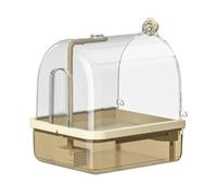 Automatic Bird Bath - Indoor Cage Bathing Shower Rack, Two Operating Modes Water Pump | Parakeet Conure Cockatiel Lovebird Accessory Long Tailed Parrot Habitat Hygiene Station