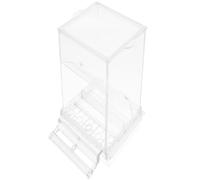 Automatic Bird Cage Food Feeder for Parrot and Bird, Acrylic | Design, Easy Food Refills, Non Slip Station Bars, for Home Use and PET Bird Shops