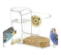 Automatic Bird Feeder,250ml 2 In 1 Large Capacity Clear Automatic Bowl - Parakeet Cage Accessories,for Pet Finch Monk Conure Chicken Outdoor Indoor Patio Window Courtyard