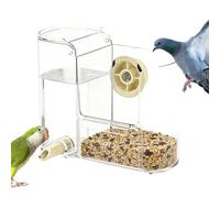 Automatic Bird Feeder | 250ml 2 In 1 Large Capacity Clear Feeder,Bird Cage Accessories - for Aviary Finch Monk Chicken Playground Outdoor Indoor Patio Window Balcony Garden