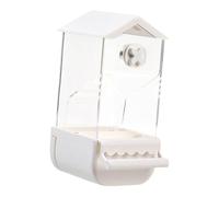 Automatic Bird Feeder | Acrylic No-Acrylic Bird Feeder for Cage | Transparent Splashproof Food Box Station for Budgerigar Canary Cockatiel Finch Parakeet