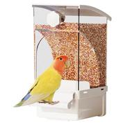 Automatic Bird Feeder, Attraction Food Dispenser Container Parrot Canary Finch Cockatoo, Pet Treat Feeder on Your Cage Mount Use, Aviary Accessory for Cockatiel Parakeet Home Decor, 18x8.5x11cm
