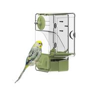 Automatic Bird Feeder, Bird Cage Feeder with Perch Multi-Functional Holder for Fruits Vegetables for Parakeet Canary Cockatiel Finch (Green)