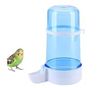 Automatic Bird Feeder Bird Water Bottle Drinker Clear Food Seed Dispenser Container Set Hanging in Cage No-Mess for Parrots Budgie Cockatiel Lovebirds Finch Canary Hamster (blue)