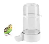 Automatic Bird Feeder Bird Water Bottle Drinker Clear Food Seed Dispenser Container Set Hanging in Cage No-Mess for Parrots Budgie Cockatiel Lovebirds Finch Canary Hamster (white)