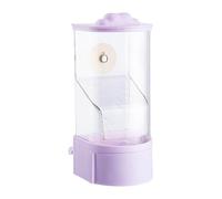 Automatic Bird Feeder, Cage Dispenser with Perch, Husks Separation Feeder for Bluebirds, Finches, Sparrows, Outdoor Hanging Bird 7.48 x 3.15 Inches, Purple, Yellow