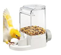 Automatic Bird Feeder - Clear Food Container, 1 Parakeet Water Dispenser For Finches, Self-filling Nourishment Vessel For Macaw, Cage Accessory For Pet Parents, Trainer, Shelter, Zoo And Home Living R