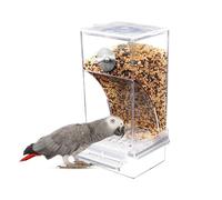 Automatic Bird Feeder for Cage - Anti-Spill Acrylic Parrot Feeder,Pet Supplies for Chicken Outdoor Indoor Yard Balconies Cockatiels Inside Watching Garden Patio