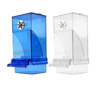 Automatic Bird Feeder for Cage | Clear Acrylic Parrot Feeders | Parrot Foraging Feeder for Cockatiel, Bird Cage Accessories for Most Birds Parrots Canaries Cockatoos