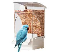 Automatic Bird Feeder for Cage, No Seed Dispenser to Conure, Cockatiel, Parakeet, Finch, Canary, & Small Parrots, Aviary Decor and Treat Holder Accessory 7.09x3.35x4.33 Inches