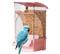 Automatic Bird Feeder for Cage, No Seed Dispenser to Conure, Cockatiel, Parakeet, Finch, Canary, & Small Parrots, Aviary Decor and Treat Holder Accessory 7.09x3.35x4.33 Inches