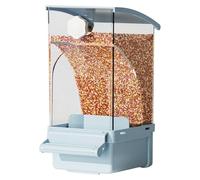 Automatic Bird Feeder for Cage - Transparent Food Container | Aviary Decor Cage Accessories Treats Dispenser for Conure Finch Parrot Cockatoo Cockatiel Parakeet Canary