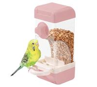 Automatic Bird Feeder - Magnetic Anti Spill Dispenser, Clear Cage Mounted Nourishment Container | Self Refill Avian Feeding Apparatus Controlled Supply Reservoir System Architecture for Parake