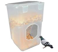 Automatic Bird Feeder No Mess Hanging Plastic Pigeon Feeder Food Feeding Station Cage Accessories for Finch Budgerigar Single Hole Automatic Bird Pigeon