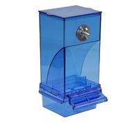 Automatic Bird Feeder - No Mess Transparent Acrylic Seed Food Container and Cage Accessories for Parakeet, Canary, Cockatiel, Finch, Parrots, Canaries, Cockatoos