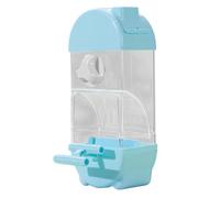 Automatic Bird Feeder, Smart Parakeet Feed, House Shaped Clear Dispenser, Large Capacity Anti Spill Food Container Drinker for Cockatiel, Conure, Parrot, 3.94x2.95x9.65 Inches