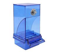 Automatic Bird Feeder - Transparent Acrylic Cage Accessories, Double-Compartment Food Container, No Hanging Device | Parakeet Lovebirds Budgies Canary Squirrel Finch Clear Acrylic 2026 Model
