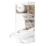 Automatic Bird Feeder, Transparent Double Stand Bowl, Cage Food Dispenser for Parrots Finch Monk Aviary Home Garden Backyard Courtyard Landscaping Balcony, Convenient Feeding Solution for Pet Birds