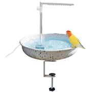Automatic Bird Shower Fountain, Removable Parakeet Water Bath Feeder Tray