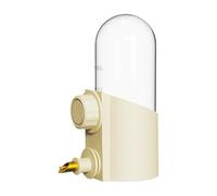 Automatic Bird Water Feeder, Refillable Bottle, 5.91 x 2.56 x 4.53 Inches, Portable Waters Feeding Accessory, Spill Resistant Nozzle for Lovebirds, Canaries, and Finches, White