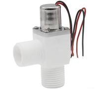 Automatic Bistable Solenoid Valve Using Pulse Signal For Water Flow Control In Toilets With G1/2 Inch Port And Plastic Body Yellow(211C Glue)