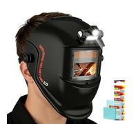 Automatic Blackout Welding Helmet - Adjustable Headcap with Lights | Welding Helmet System - For Construction Site, Car Repair, Maintenance, Manufacturing, Workshop, Garage