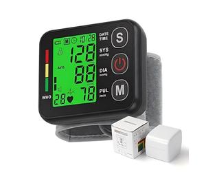 Automatic Blood Pressure Monitor Wrist Dual User Voice 2x99 Memory