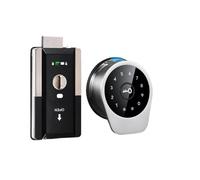 Automatic Bluetooth Electronic Intelligent Door Lock Biometric Fingerprint Lock Code Card Keyless Door Lock with TTlock (Color : No Fingerprint)