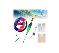 Automatic Bobber Fishing Line Set,100M Pre-Tied Fishing Line Set with Automatic Bobber,Install-Free Luminous Float with Storage Compartment for Night & Early Morning Fishers for Freshwater & Saltwater
