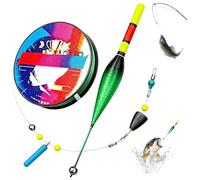 Automatic Bobber Fishing Line Set, High Visibility Tangle-Free Angling Equipment, Ready To Use Slip Bobber Group for Night Coarse Fishing Freshwater Saltwater