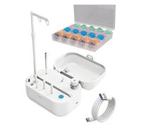 Automatic Bobbin Winder for Sewing and Quilting, Auto Stop Winding Tool with Stable Base and Upright Spool Pin for Rooms and Mending Tasks Bobbin Winding Tool Sewing Thread Helper Desktop Prep