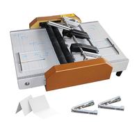 Automatic Booklet Maker & Folding Machine, Heavy Duty Paper Stapler, 16-Sheet Capacity, 5 Nail Positions, Professional Binding for Printing and Schools