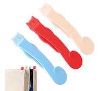 Automatic Bookmarks - Silicone Automatic Bookmarks | 3X Cute Page Markers, Automatic Bookmark Book Clip Silicone Book Page Marks, Multi-Functional Reading Note Clips for Reading Women
