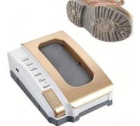 Automatic Boot Scraper Machine, Self-Cleaning Sole Cleaner, 5-Second Quick Wash, Built-in Water Tank & Battery, Dual-Mode Charging, for Home & Office
