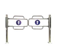 Automatic Bounce Back Door - Self-Closing Spring Gate for Warehouses, Supermarkets & Parks - Durable 200 x 100 cm Single Direction Entry Barrier - Ideal for High Traffic Aisles