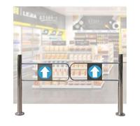 Automatic Bounce-Back Door - Single Entry Pedestrian Door - 90° Manual Opening for Supermarkets, Factories, Parks, Aisles (190 x 97 cm) - Space-Saving Design