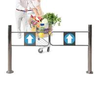 Automatic Bounce Back Door, Single Spring Entry Door, 90° Manual Opening for Pedestrian Access in Supermarkets, Factories, Parks - & Easy to Use