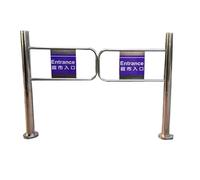 Automatic Bounce-Back Swing Door for Supermarkets Libraries & Factories - 100 x 97 cm - Stainless Steel - One-Way Access Door with Spring Mechanism - Aisle Entry Solution