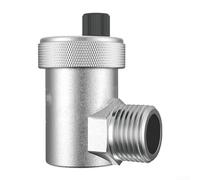 Automatic Brass Air Release Valve, G1/2 Threaded Exhaust Valve With Pressure Relief Function, For Water Heating System Parts (Silver)