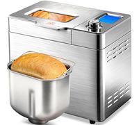 Automatic Bread Maker, Bread Machine with Fruit & Nut Dispenser, 25 Presets, 13-Hour Delay Timer & Keep Warm, 3 Loaf Sizes for Homemade Bread, Cake, Jam, Gluten-Free Options