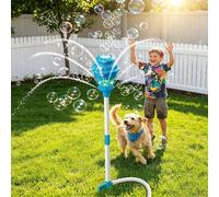 Automatic Bubble Machine, 2026 New Standing Bubble Blower with Lights & Music,Light Up Bubble Torch Garden Lamp,Outdoor Toy for Kids Teens Birthday Party, 3 Feet Tall, Includes 6oz BubbleSolution