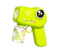 Automatic Bubble Machine, Bubble Blower, 5000+ Bubbles/Min Portable Bubble Maker with Lights Sound, Electric Bubble Toy for Kids Outdoor Party Garden, Dinosaur Design Birthday Gift (Green)