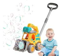 Automatic Bubble Machine Bulldozer - Blower Educational Toys Foam, High-performance, Maker LED Lights, Preschool Learning Push Walker Indoor | Multipurpose Outdoor Indoor Utility
