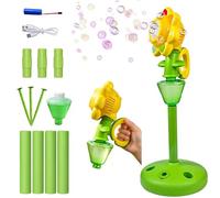 Automatic Bubble Machine, Outdoor Bubble Machine Stand, Bubble Machine with LED Light and Music, Height Adjustable, Machine Torch, Garden Lamp, Toy for Party, Wedding