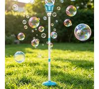 Automatic Bubble Machine - Rechargeable Garden Lamp Bubble Machine | Light Up Lantern Torch Design, Battery Operated, Easy Setup For Summer Beach, Backyard Party And Little Kid Outdoor Play