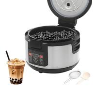 Automatic Bubble Tea Rice Cooker with Touchscreen, Commercial Pearl Warmer for Tapioca Pearls, Milk Tea Stores, Restaurants, 12L